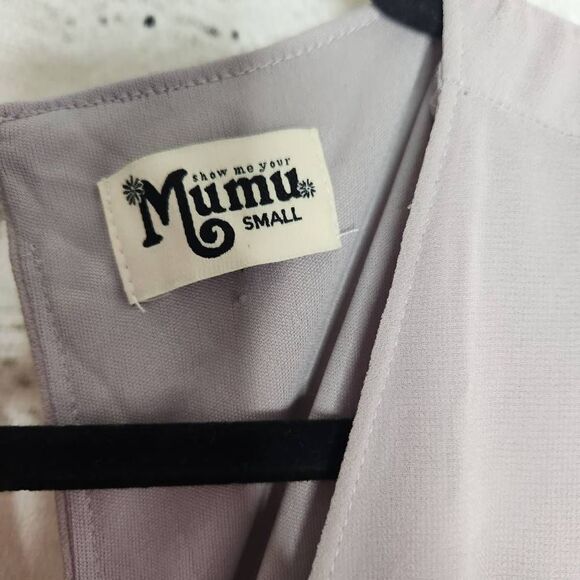 Show Me Your Mumu Emily Empire Maxi Dress Gray Size Small - Picture 12 of 12